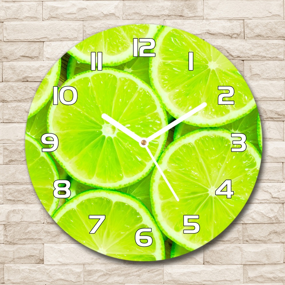 Horloge ronde murale Citrons verts