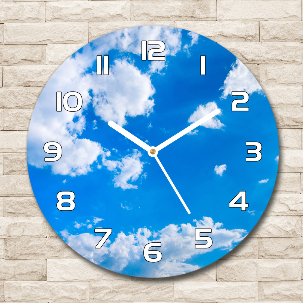 Horloge ronde Nuages dans le ciel