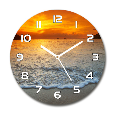 Horloge ronde Mer couchée