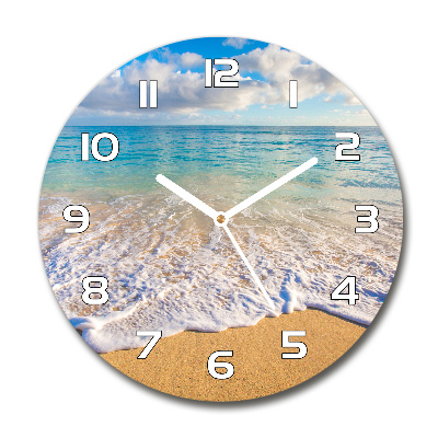 Horloge ronde Plage hawaïenne