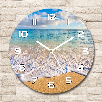 Horloge ronde Plage hawaïenne