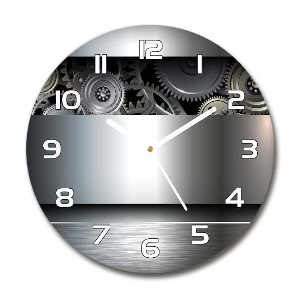 Pendule murale ronde Abstraction d'engrenages