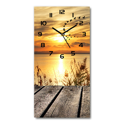 Horloge murale verticale Coucher de soleil