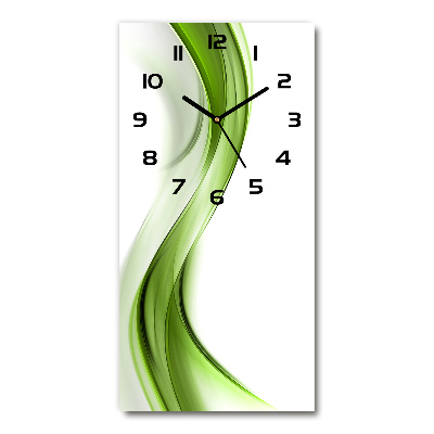 Horloge verticale en verre Vague abstraite