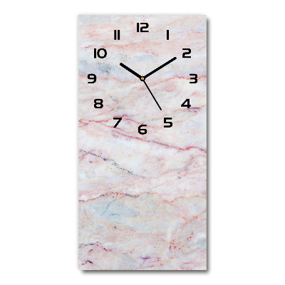 Horloge murale en verre rectangulaire Fond marbré