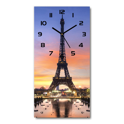 Horloge rectangulaire verticale Tour Eiffel Paris