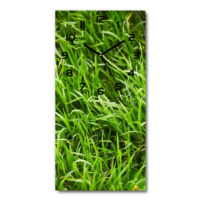 Horloge murale verticale Herbe