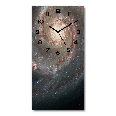 Horloge verticale en verre Nébuleuse