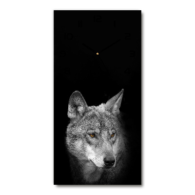 Horloge murale en verre rectangulaire Loup