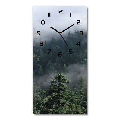Horloge murale verticale Brouillard sur la forêt