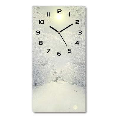 Horloge murale verticale Forêt d'hiver