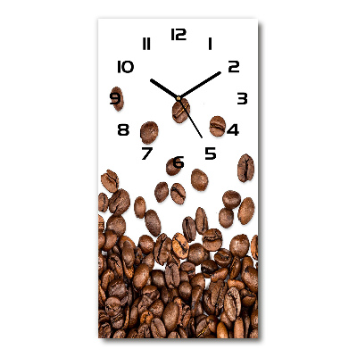 Horloge rectangulaire verticale Grains de café