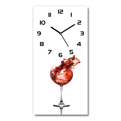 Horloge murale verticale Verre à vin