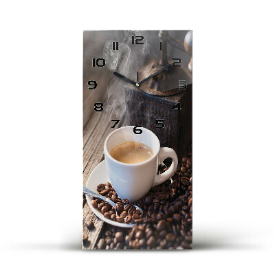 Horloge rectangulaire verticale Coupe de café