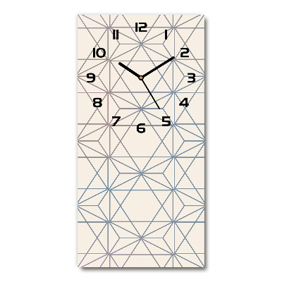 Horloge murale verticale Fond géométrique