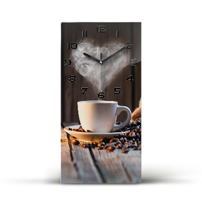 Horloge rectangulaire verticale Tasse de café