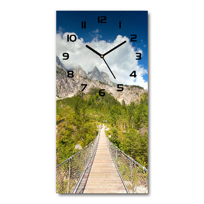 Horloge murale en verre rectangulaire Pont suspendu