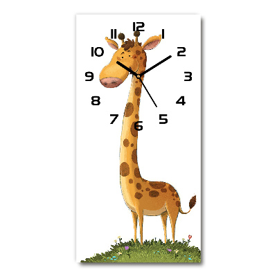 Horloge murale en verre rectangulaire Girafe