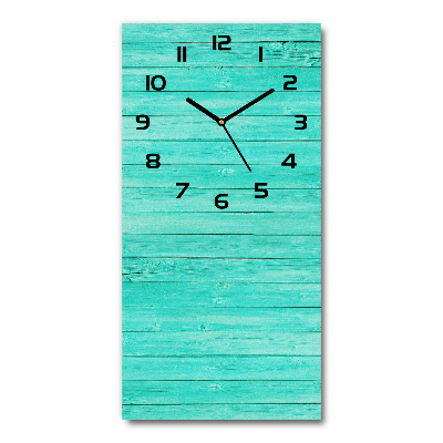 Horloge verticale en verre Planches vertes