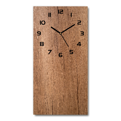 Horloge murale verticale Fond en bois