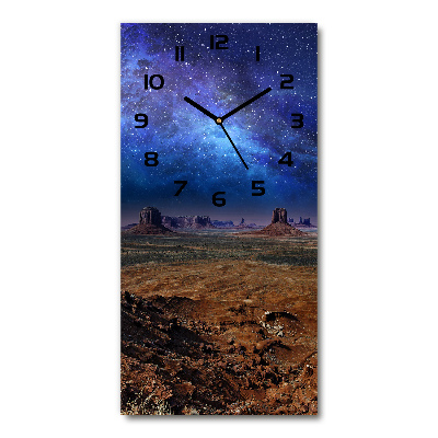 Horloge rectangulaire verticale Ciel étoilé
