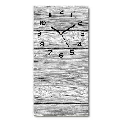 Horloge murale en verre rectangulaire Fond en bois