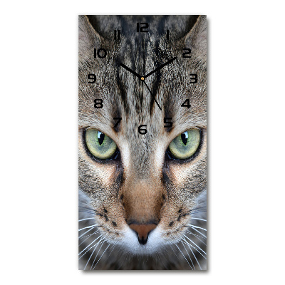 Horloge murale verticale Yeux de chat