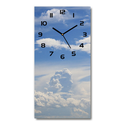 Horloge murale en verre rectangulaire Nuages dans le ciel