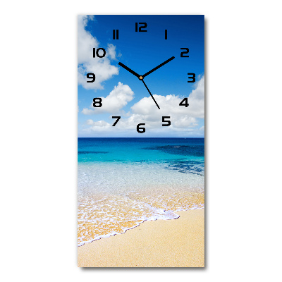 Horloge murale en verre rectangulaire Plage exotique