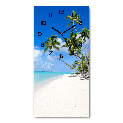 Horloge murale verticale Plage tropicale