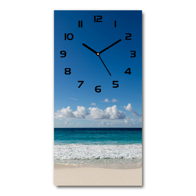 Horloge murale en verre rectangulaire Plage tropicale