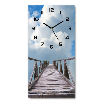 Horloge verticale en verre Chemin vers le ciel