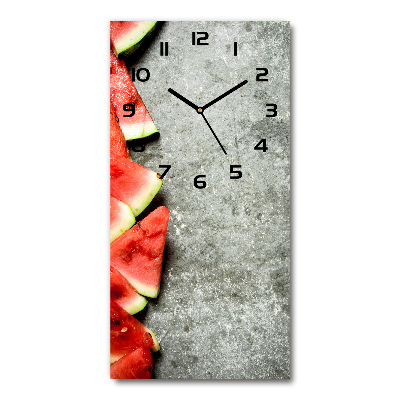 Horloge verticale en verre Pastèque