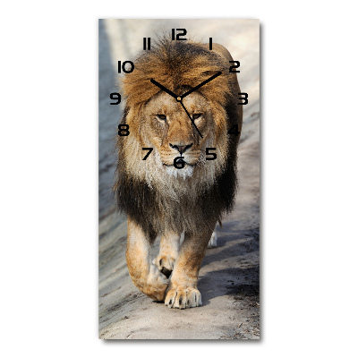 Horloge rectangulaire verticale Lion