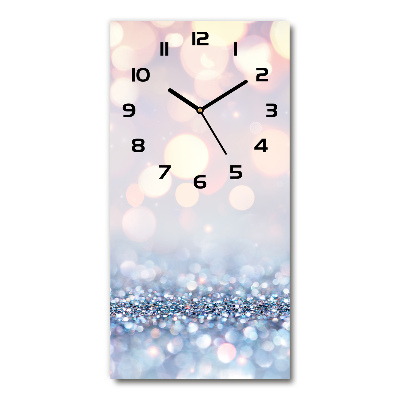 Horloge rectangulaire verticale Fond brillant