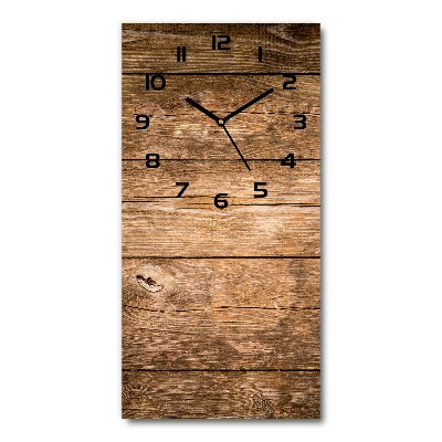 Horloge verticale en verre Motif en bois ancien