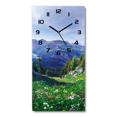 Horloge murale en verre rectangulaire Alpes