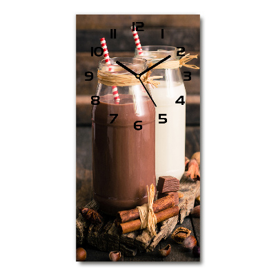 Horloge murale en verre rectangulaire Milk-shakes