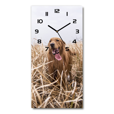 Horloge rectangulaire verticale Golden retriever