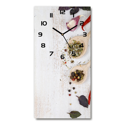 Horloge verticale en verre Légumes et épices