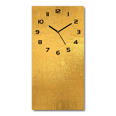 Horloge murale verticale Fond en feuille d'or