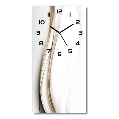 Horloge verticale en verre Abstraction de vagues
