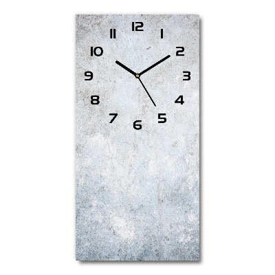 Horloge verticale en verre Fond en béton