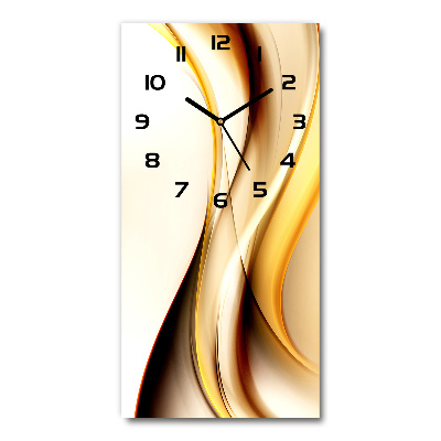 Horloge murale en verre rectangulaire Abstraction de vague