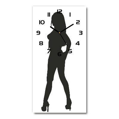 Horloge murale verticale Silhouette de femme