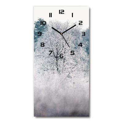 Horloge murale verticale Forêt en hiver