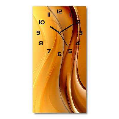 Horloge verticale en verre Abstraction de vague
