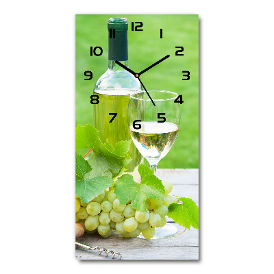 Horloge rectangulaire verticale Raisins et vin