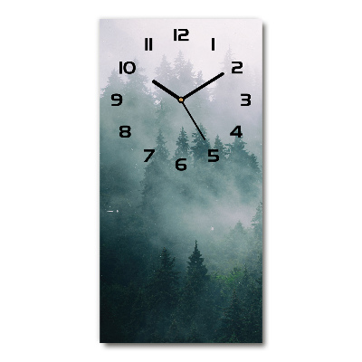Horloge rectangulaire verticale Brouillard sur la forêt