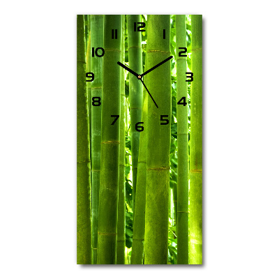 Horloge verticale en verre Bambou